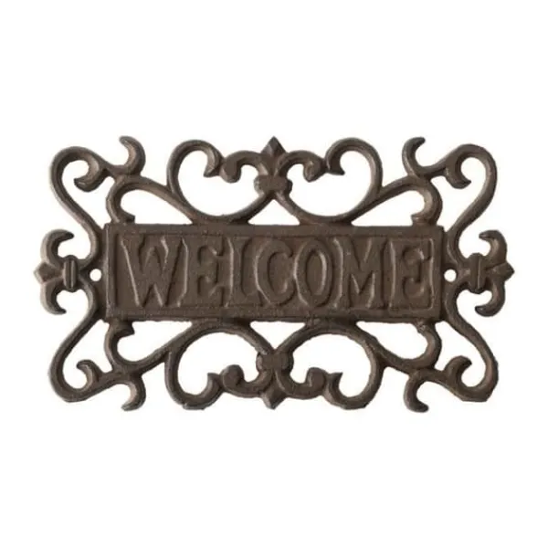 Sale Väggdekoration - Esschert Design - Brun gjutjärn - 21,6 x 12,7 cm - Inskrift och hjärtan - Rektangulär Adresskyltar & Husnummer