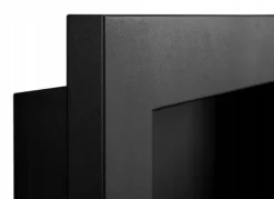 Best Vägghängd biokamin med glas 65x40x12 cm Slim svart strukturerad matt Vedeldade Kaminer