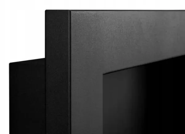 Best Vägghängd biokamin med glas 65x40x12 cm Slim svart strukturerad matt Vedeldade Kaminer
