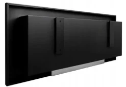 Vägghängd biokamin med glas 65x40x12 cm Flamreglering Mattsvart Vedeldade Kaminer