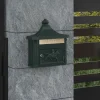 vidaXL Väggmonterad Brevlåda Grön 40,5 x 16 x 45 cm Gjutet Aluminium
