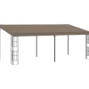 vidaXL Väggmonterad paviljong 6x3 m taupe tyg
