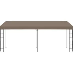 vidaXL Väggmonterad paviljong 6x3 m taupe tyg