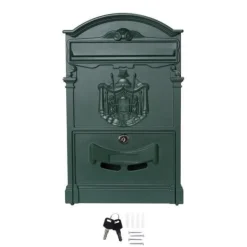 Väggmonterad postlåda - Arregui - D-2151-V - Aluminium - Grön - Storlek M (A4)