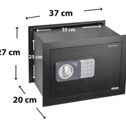 Väggmonterad Valv - GENIE HAND - Elektronisk - Anti-Rebound - Lås B-Class - 16 Liter