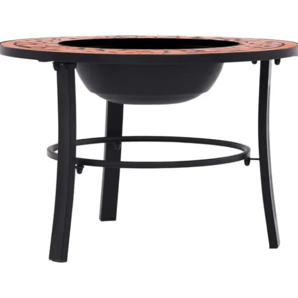 Outlet Eldfat med mosaik terrakotta 68cm keramik - Öppna spisar Öppna Spisar