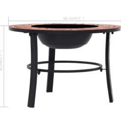 Outlet Eldfat med mosaik terrakotta 68cm keramik - Öppna spisar Öppna Spisar