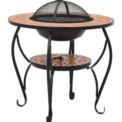 Discount Eldfat med mosaikbord terrakotta 68 cm keramik - Öppna spisar Öppna Spisar