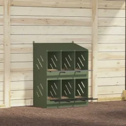 Sale Fågelholk med 6 fack olivgrön metall För Fåglar & Småvilt