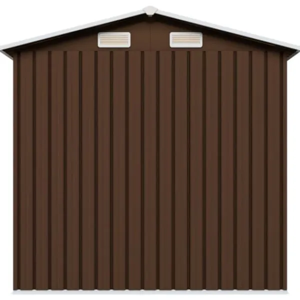 Förvaringsbod brun 204x132x186 cm stål - Förråd & Redskapsbodar Skjul, Garage & Carports