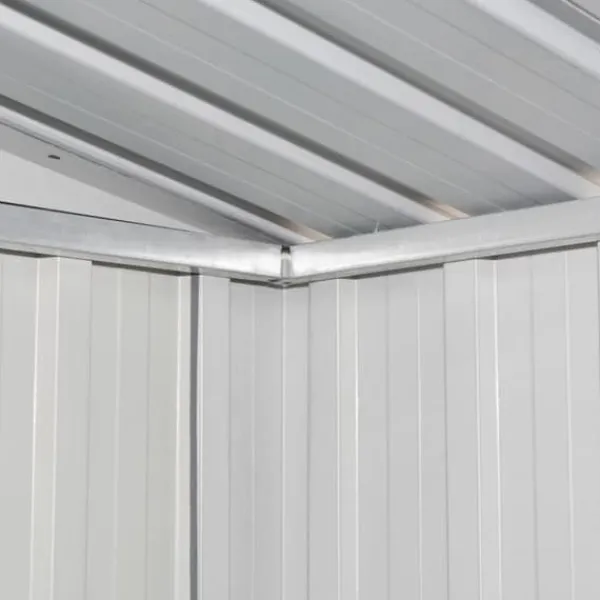 Förvaringsbod brun 204x132x186 cm stål - Förråd & Redskapsbodar Skjul, Garage & Carports