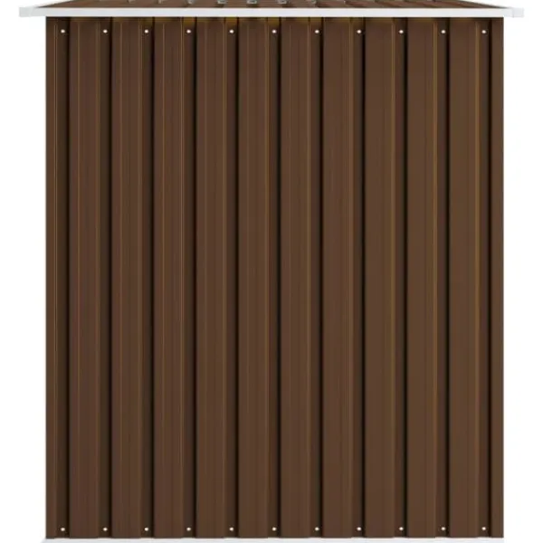 vidaXL Förvaringsbod brun 257x205x178 cm stål - Förråd & Redskapsbodar