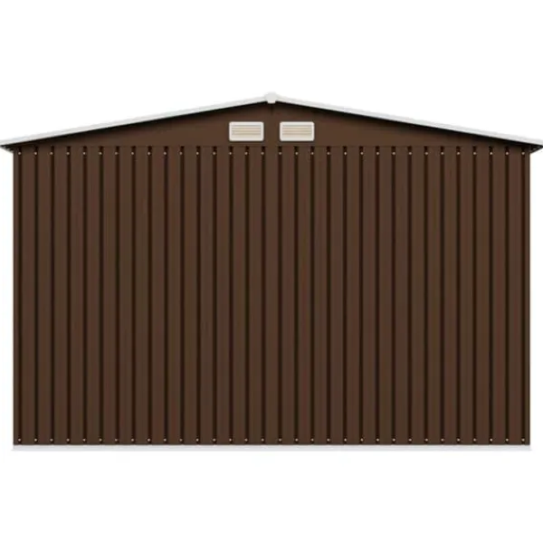 vidaXL Förvaringsbod brun 257x205x178 cm stål - Förråd & Redskapsbodar
