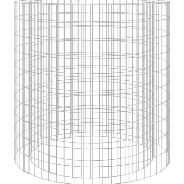 vidaXL Gabion för eldstad Ø 100 cm galvaniserat järn - Öppna spisar