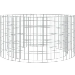 vidaXL Gabion för eldstad Ø 100 cm galvaniserat järn - Öppna spisar