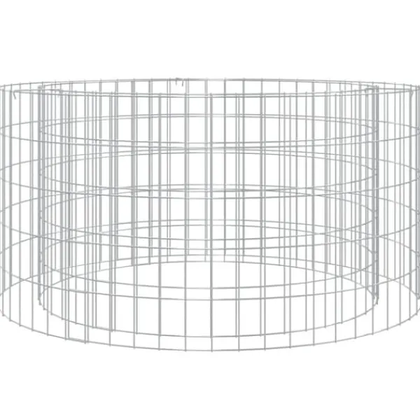 vidaXL Gabion för eldstad Ø 100 cm galvaniserat järn - Öppna spisar