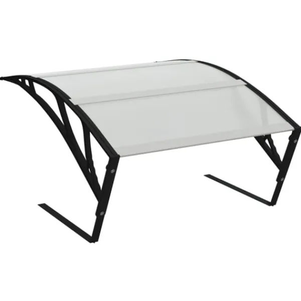 vidaXL Garage för robotgräsklippare svart 80x101x46 cm