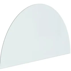 vidaXL Glasskiva för öppen spis halvrund 1000x600 mm - Glas