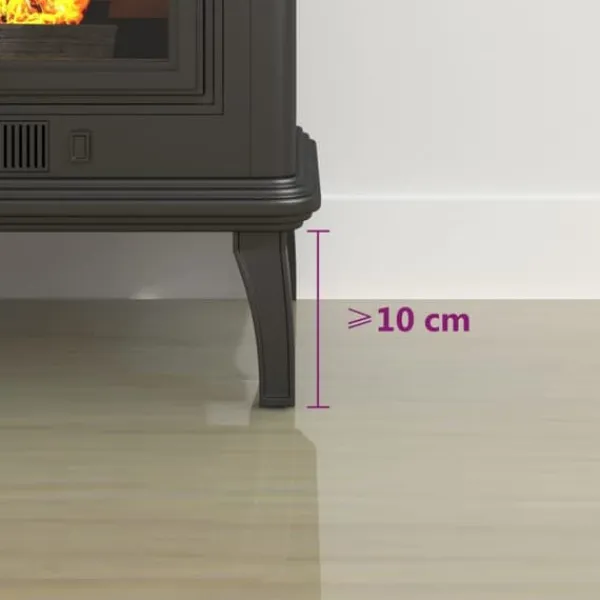 vidaXL Glasskiva för öppen spis halvrund 1000x600 mm - Glas