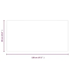 vidaXL Glasskiva för öppen spis rektangulär 120x60 cm - Glas