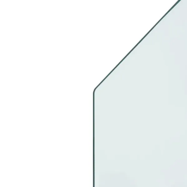 vidaXL Glasskiva för öppen spis sexkantig 80x60 cm - Glas