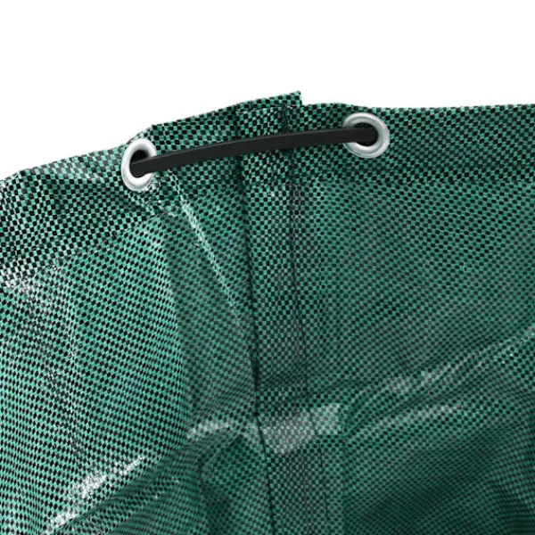 vidaXL Grön Plast 500 L Hållbar Trädgårdssäckar Cylindrisk