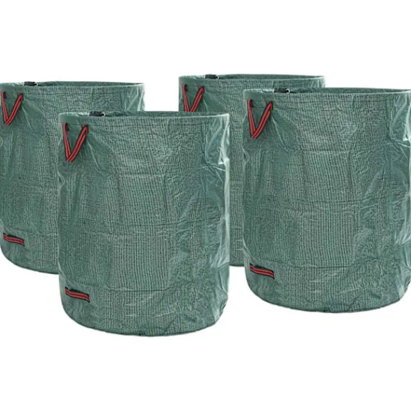 vidaXL Grön Polypropylen Stor Hopfällbar Sopsamlingsbag Cylindrisk