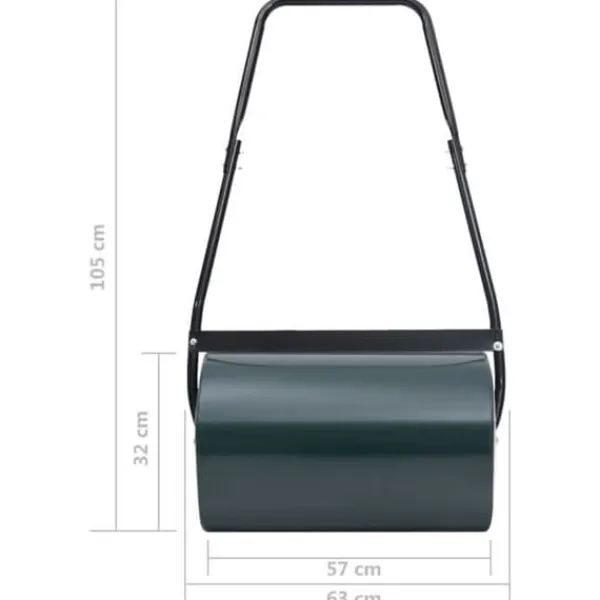 Clearance Gräsmatta rulle Grön och svart 63 cm 50 L Trädgårdsverktyg