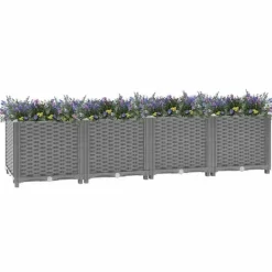 vidaXL Högbädd, Grönsaks- och Örtsland, Trädgårdsplanteringslåda, Utomhusblomkruka, Låda 153296