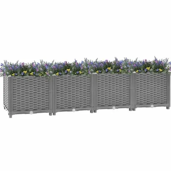 vidaXL Högbädd, Grönsaks- och Örtsland, Trädgårdsplanteringslåda, Utomhusblomkruka, Låda 153296
