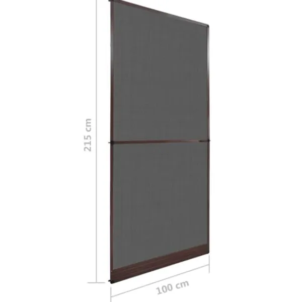 vidaXL Insektsnät med gångjärn för dörrar 100 x 215 cm brun - Husdörrar