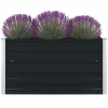 Clearance Jardiniär Växtkärl Blomkruka Blomlåda Grönsaker Örter Veranda Trädgård Patio Utomhus 100x100x45 cm Stål 47024 Planteringsbänkar