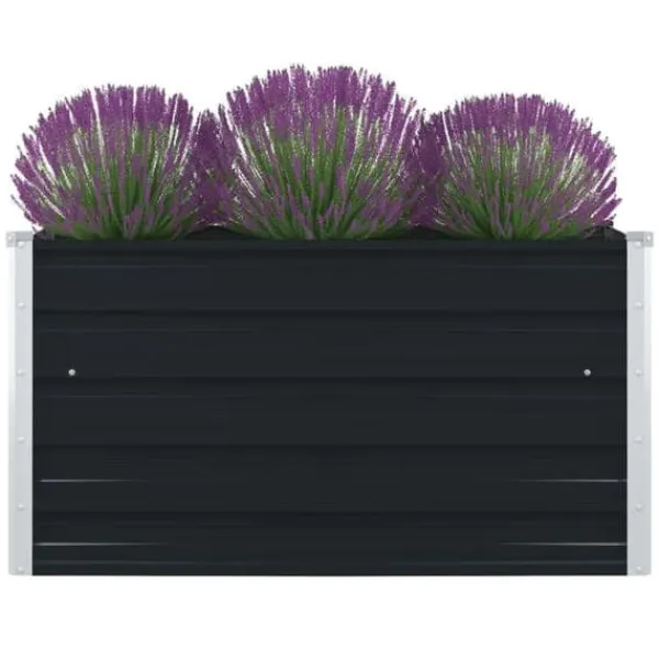 Clearance Jardiniär Växtkärl Blomkruka Blomlåda Grönsaker Örter Veranda Trädgård Patio Utomhus 100x100x45 cm Stål 47024 Planteringsbänkar