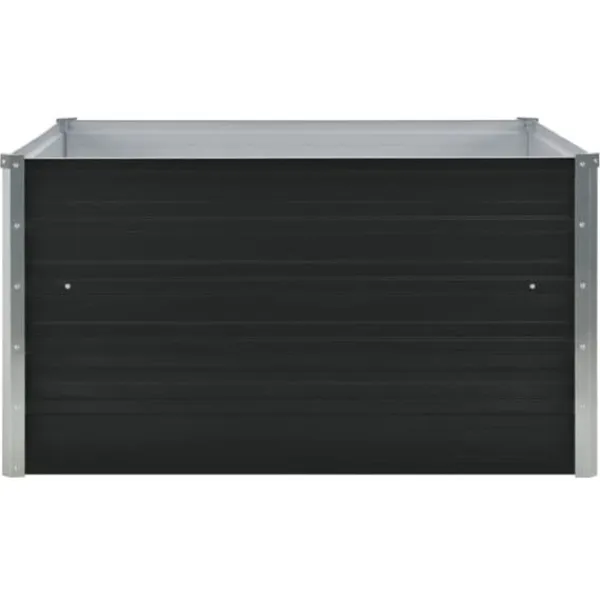 Clearance Jardiniär Växtkärl Blomkruka Blomlåda Grönsaker Örter Veranda Trädgård Patio Utomhus 100x100x45 cm Stål 47024 Planteringsbänkar