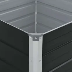 Clearance Jardiniär Växtkärl Blomkruka Blomlåda Grönsaker Örter Veranda Trädgård Patio Utomhus 100x100x45 cm Stål 47024 Planteringsbänkar