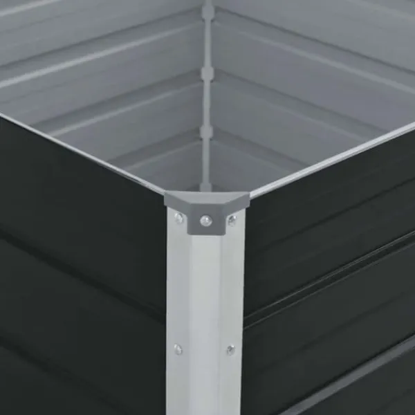 Clearance Jardiniär Växtkärl Blomkruka Blomlåda Grönsaker Örter Veranda Trädgård Patio Utomhus 100x100x45 cm Stål 47024 Planteringsbänkar
