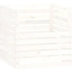 vidaXL Kompostlåda vit 80x80x78 cm massiv furu - Komposterare