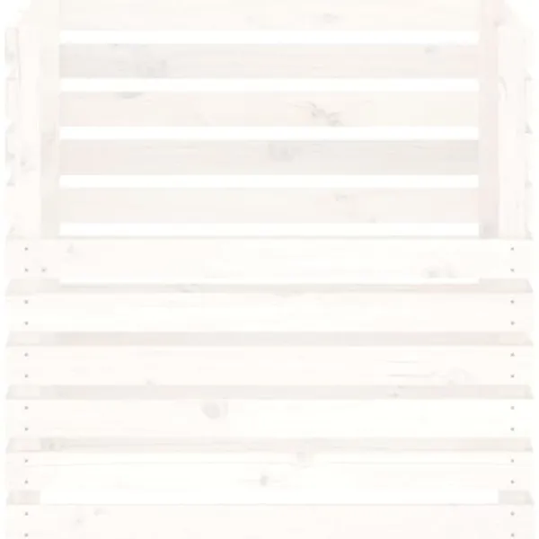vidaXL Kompostlåda vit 80x80x78 cm massiv furu - Komposterare