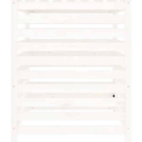 Outlet Kompostlåda vit 82,5x82,5x99,5 cm massiv furu - Komposterare Kompostering
