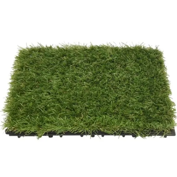 Sale Konstgräsplattor 11 st grön 30x30 cm - Artificiell flora Trädgårdsprydnader