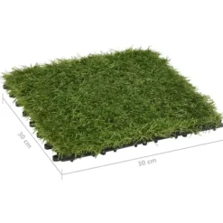 Sale Konstgräsplattor 11 st grön 30x30 cm - Artificiell flora Trädgårdsprydnader