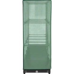 vidaXL Odlingslåda med växthusöverdrag rottinglook 160x40x123 cm