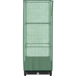 Best Odlingslåda med växthusöverdrag rottinglook 40x40x123 cm Växthus