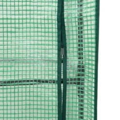 vidaXL Odlingslåda med växthusöverdrag rottinglook 120x40x140 cm