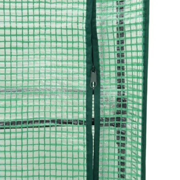 vidaXL Odlingslåda med växthusöverdrag rottinglook 120x40x140 cm