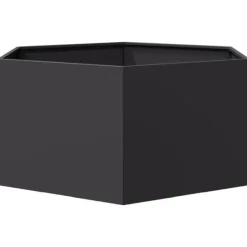 New Odlingslåda svart sexkantig 104x90x45 cm stål Krukor & Växtbehållare