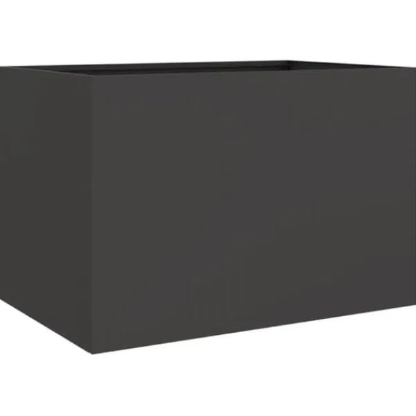 vidaXL Odlingslåda svart 62x40x39 cm kallvalsat stål - Krukor & odlingslådor