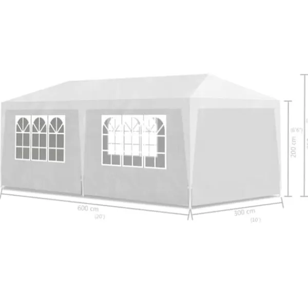 Partytält 3x6 m vit - Partytält & paviljoner Tält & Lusthus