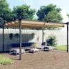 vidaXL Paviljong med infällbart tak 4x3 m taupe - Partytält & paviljoner