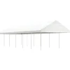 Online Paviljong med tak vit 13,38x4,08x3,22 m polyeten - Partytält & paviljoner Tält & Lusthus